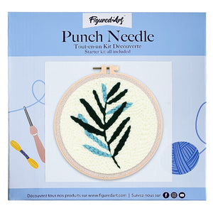 Punch Needle Kit Foglia bicolore