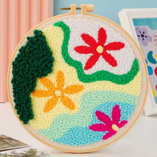 Punch Needle Fiori in estate