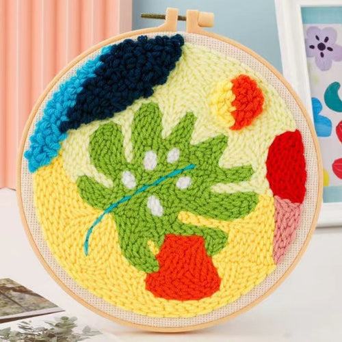 Punch Needle Monstera