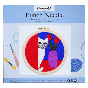 Punch Needle Kit Gatto curioso
