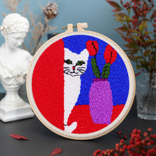 Carica l&#39;immagine nel visualizzatore di Gallery, Punch Needle Kit Gatto curioso