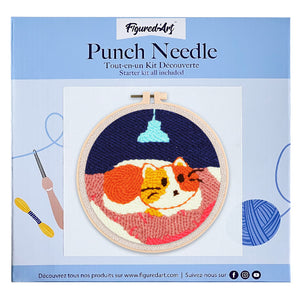 Punch Needle Kit Gatto nella cuccia