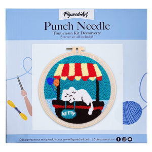 Punch Needle Kit Gattino assonnato