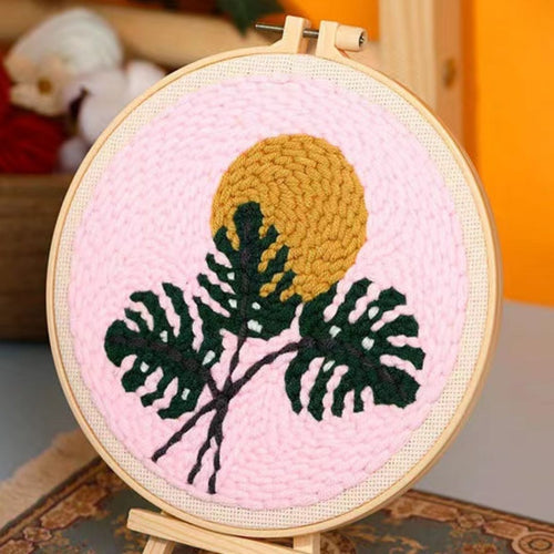 Punch Needle Foglie tropicali