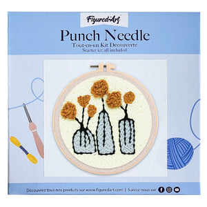 Punch Needle Kit Fiori in vetro