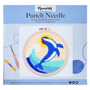 Punch Needle Kit Orca e onde