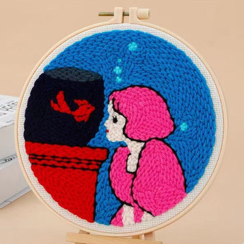 Punch Needle Pesce rosso