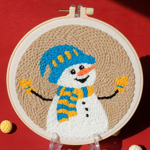 Punch Needle Pupazzo di neve felice