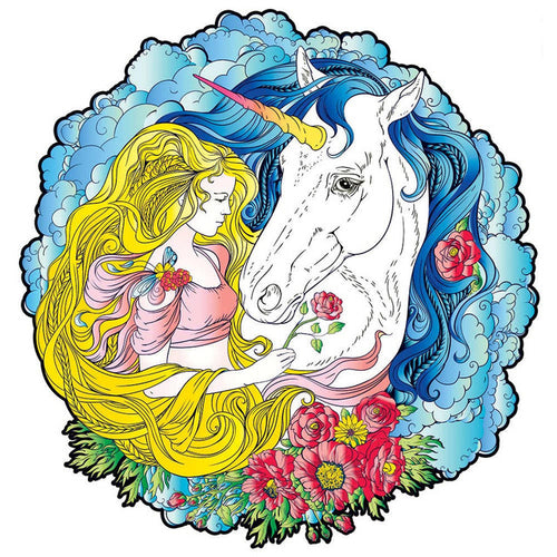 Puzzle 2D in legno - Unicorno Celestiale