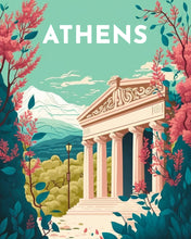 Carica l&#39;immagine nel visualizzatore di Gallery, Diamond Painting - Poster di viaggio ad Atene