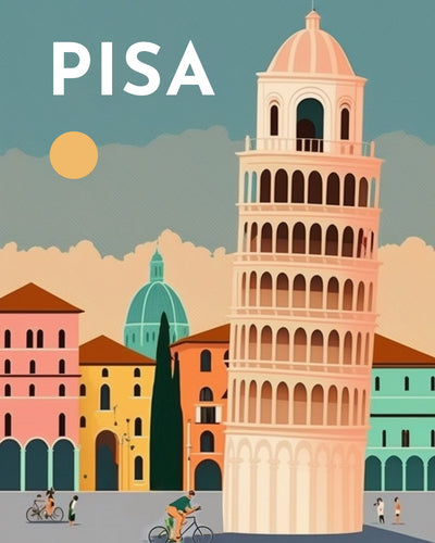 Diamond Painting - Poster di viaggio a Pisa