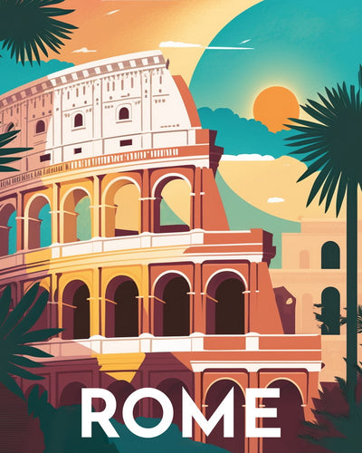 Diamond Painting - Poster di viaggio a Roma