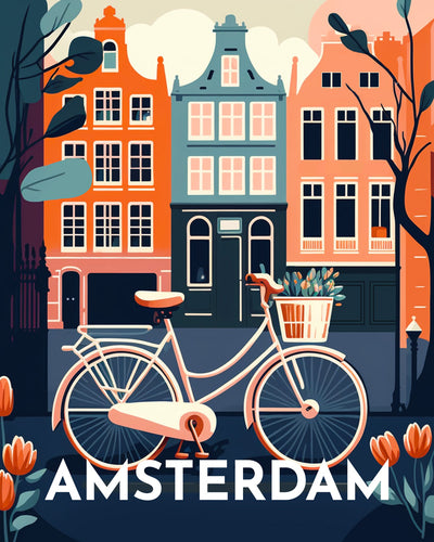 Diamond Painting - Poster di viaggio ad Amsterdam