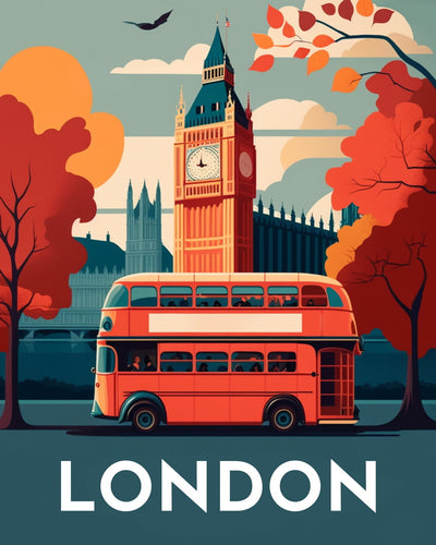 Diamond Painting - Poster di viaggio a Londra