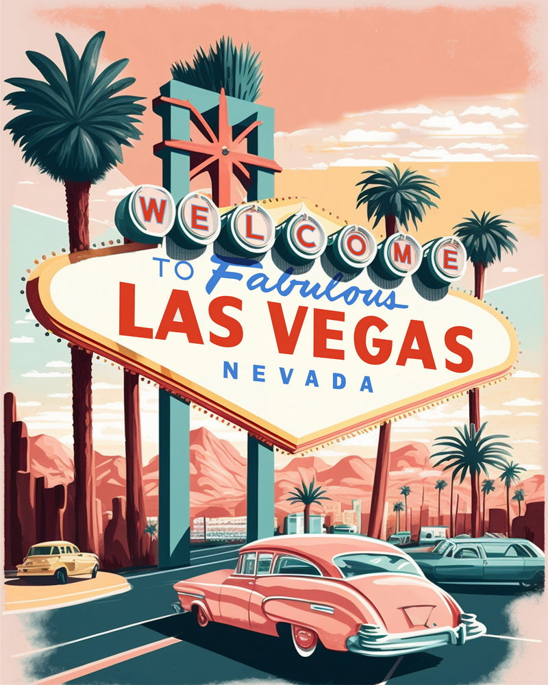 Diamond Painting - Poster di viaggio a Las Vegas