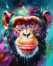 Carica l&#39;immagine nel visualizzatore di Gallery, Diamond Painting - Scimpanzé Astratto Colorato