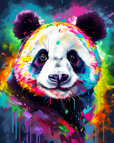 Diamond Painting - Panda Astratto Colorato