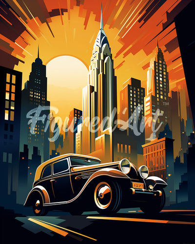 Diamond Painting - Auto in New York Art Deco