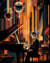 Carica l&#39;immagine nel visualizzatore di Gallery, Diamond Painting - Pianista Art Deco 