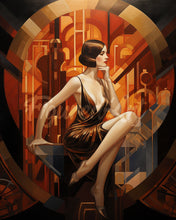 Carica l&#39;immagine nel visualizzatore di Gallery, Diamond Painting - Donna seduta Art Deco