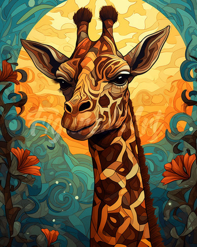 Diamond Painting - Giraffa Art Deco