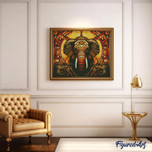 Carica l&#39;immagine nel visualizzatore di Gallery, Diamond Painting - Elefante Art Deco
