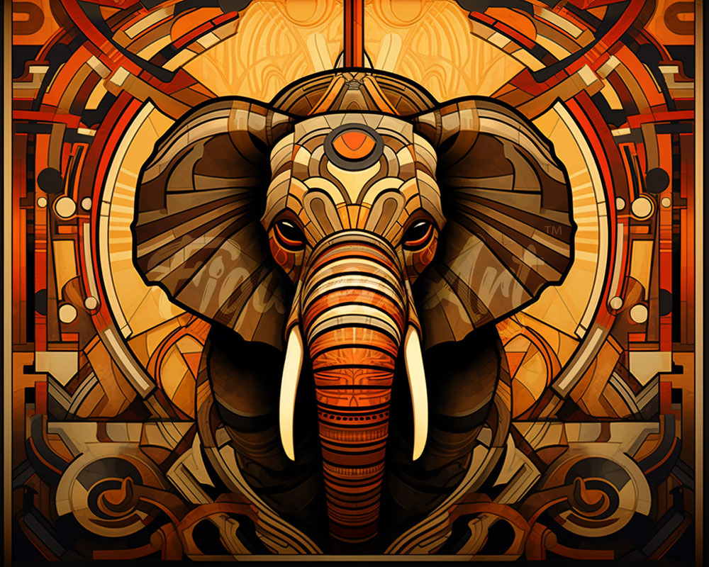 Diamond Painting - Elefante Art Deco