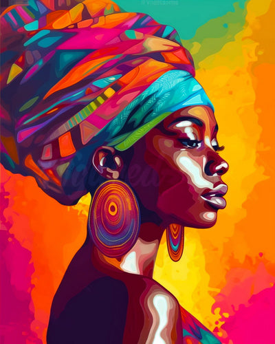 Diamond Painting - Donna Africana con Turbante