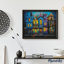 Carica l&#39;immagine nel visualizzatore di Gallery, Diamond Painting - Case Gotiche Colorate