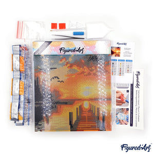 Mini Diamond Painting 25x25cm Skyline Luminoso di New York