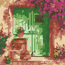 Carica l&#39;immagine nel visualizzatore di Gallery, Mini Diamond Painting 25x25cm Ingresso fiorito