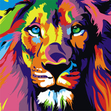 Carica l&#39;immagine nel visualizzatore di Gallery, Mini Diamond Painting 25x25cm Leone Pop Art