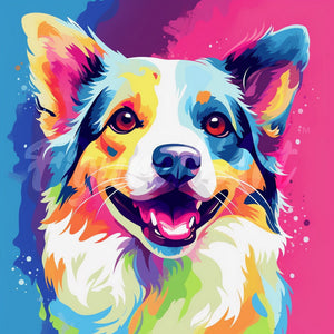 Diamond Painting 5D Anziani Con Cane - Kit Arte Del Diamante 50x40 Cm Completo Di Tela E Strumenti