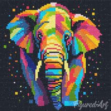 Carica l&#39;immagine nel visualizzatore di Gallery, Mini Diamond Painting 25x25cm Elefante Pop Art Astratto