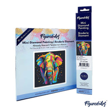 Carica l&#39;immagine nel visualizzatore di Gallery, Mini Diamond Painting 25x25cm Elefante Pop Art Astratto