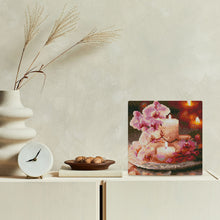 Carica l&#39;immagine nel visualizzatore di Gallery, Mini Diamond Painting 25x25cm Orchidee e Candele
