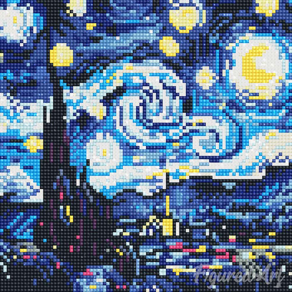 Figured'Art Mini Diamond Painting Art 5D kit completo 25x25cm Tela Arrotolata Interamente da Ricoprire di Diamonds Rotondi - Gatto Pop Art Astratto - Pittura Diamante - Attività Creativa per Adulti Figured'Art Mini Diamond Painting Art 5D kit completo 25x25cm Tela Arrotolata Interamente da Ricoprire di Diamonds Rotondi - Gatto Pop Art Astratto - Pittura Diamante - Attività Creativa per Adulti