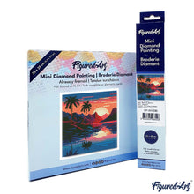 Carica l&#39;immagine nel visualizzatore di Gallery, Mini Diamond Painting 25x25cm Il Mare e il Tramonto