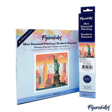 Carica l&#39;immagine nel visualizzatore di Gallery, Mini Diamond Painting 25x25cm Skyline Luminoso di New York