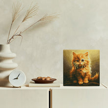 Carica l&#39;immagine nel visualizzatore di Gallery, Mini Diamond Painting 25x25cm Gattino Rosso