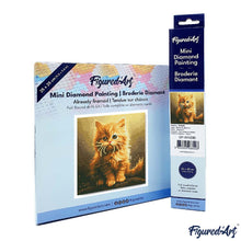 Carica l&#39;immagine nel visualizzatore di Gallery, Mini Diamond Painting 25x25cm Gattino Rosso