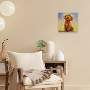 Mini Diamond Painting 25x25cm Dolce Cucciolo di Golden Retriever