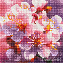 Carica l&#39;immagine nel visualizzatore di Gallery, Mini Diamond Painting 25x25cm Fioritura di Ciliegio