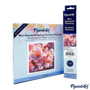 Mini Diamond Painting 25x25cm Fioritura di Ciliegio