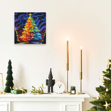 Carica l&#39;immagine nel visualizzatore di Gallery, Mini Diamond Painting 25x25cm Albero di Natale Colorato