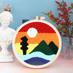 Punch Needle Kit Montagna e Tramonto