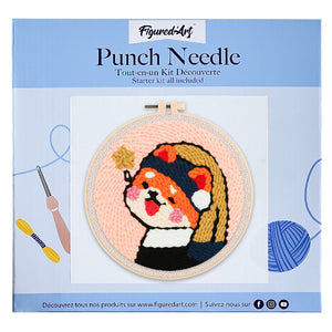 Punch Needle Kit Ragazza con la Perla