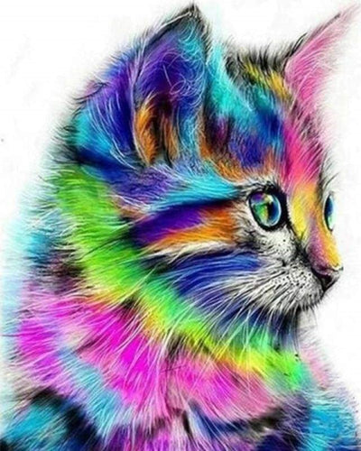 Ricamo a Punto Croce - Gattino Colorato