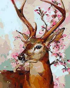 Diamond Painting - Cervo in primavera