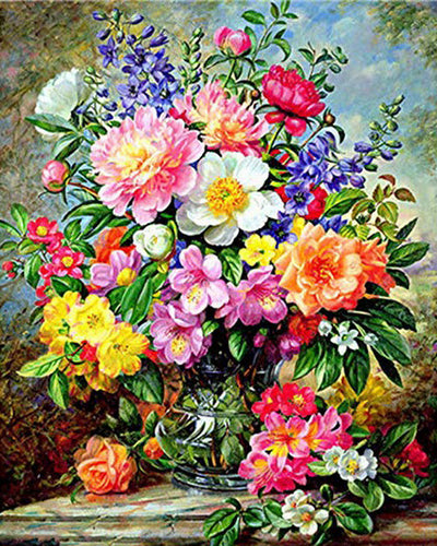 Diamond Painting - Un bouquet di fiori multicolore
